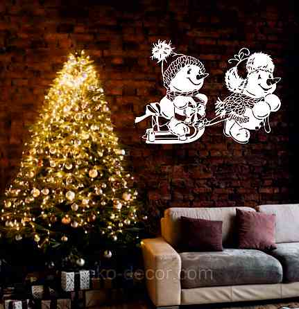 Декоративное настенное Панно «Снеговик», Декор на стену 110*78 см Киев