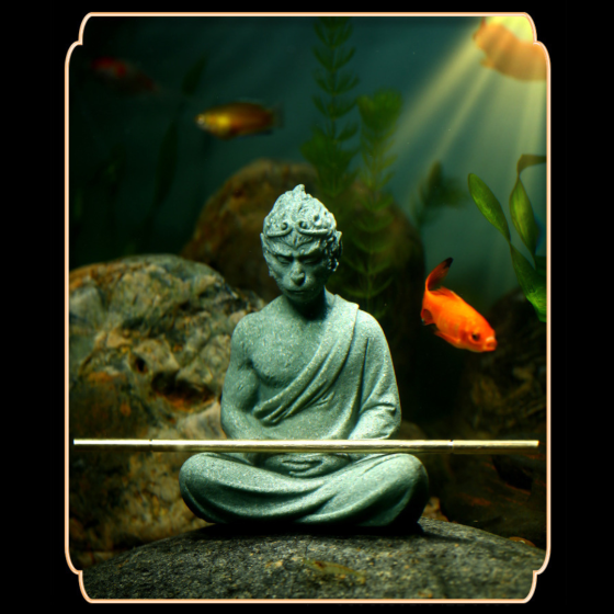 Статуетка Будда Переможний Сунь Укун король мавп 11.5 х 9.5 см Полістоун для зон Дзен, мікроландшафту, акваріума та інтер'єру Одеса