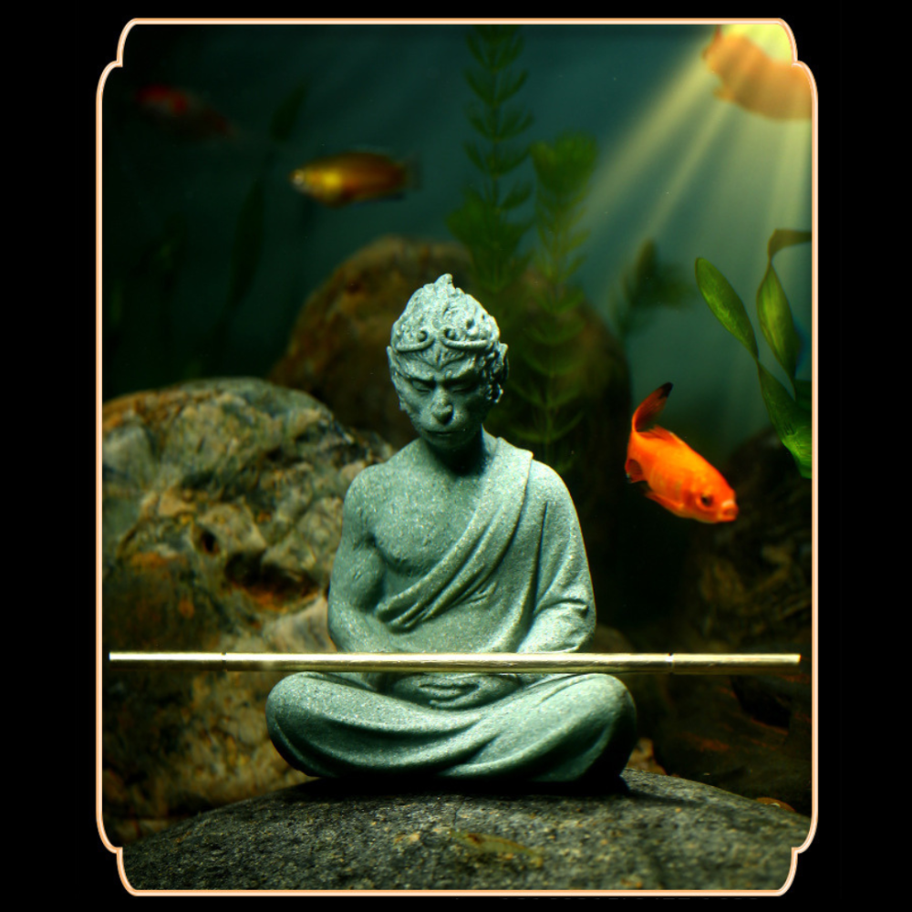 Статуетка Будда Переможний Сунь Укун король мавп 11.5 х 9.5 см Полістоун для зон Дзен, мікроландшафту, акваріума та інтер'єру Одеса - фото 5