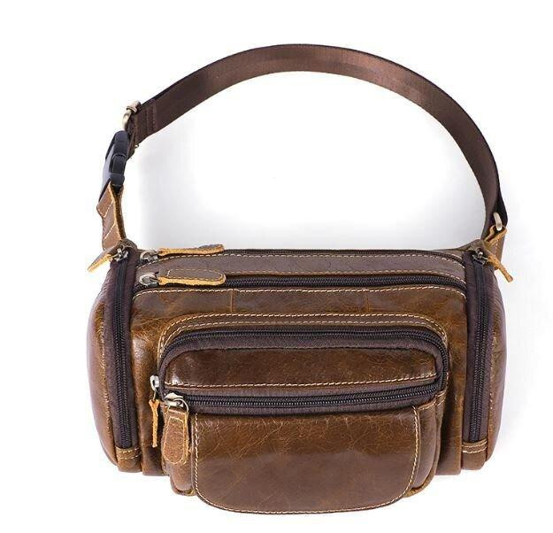 Сумка на пояс объемная Vintage 14695 Коричневая Киев - изображение 10