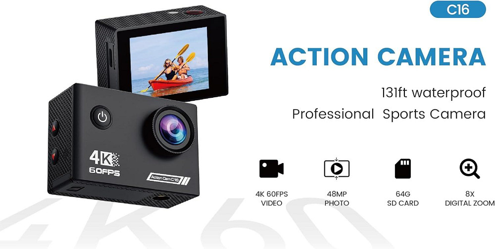 Водонепроникна екшн-камера С16 Луцк - изображение 3