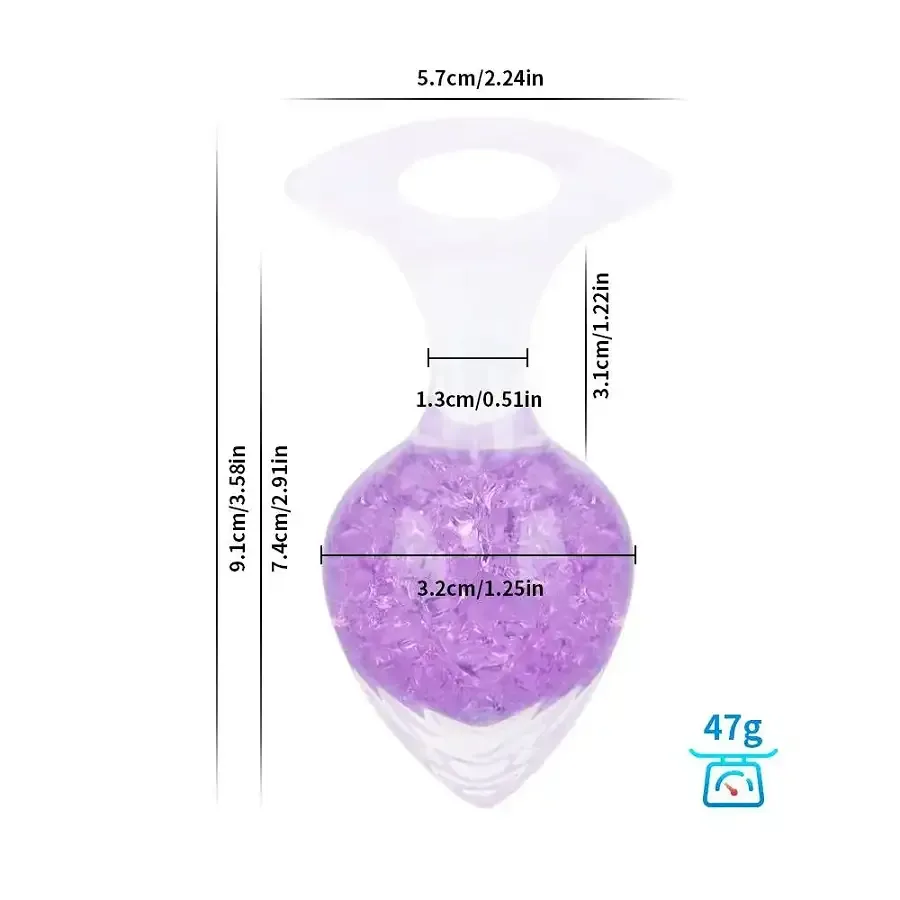 Анальная пробка Liebe Seele Heart-shaped Crystal Anal Plug - Purple Small Львов - изображение 2