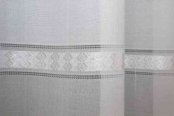 Тюль VR-Textil 1379т Мережка Лен Белый 250х270 см (42-0155) Киев