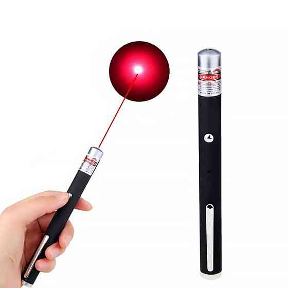 Лазер красного цвета на батарейках BIGEM BM-522 100 мВт лазерная указка с насадками Каменец-Подольский