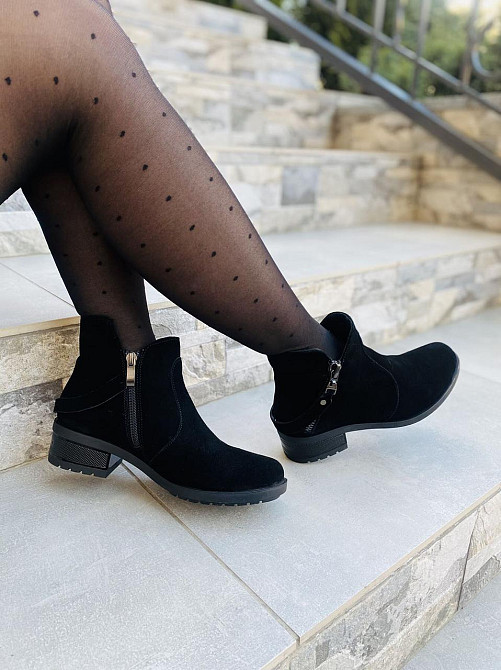 Жіночі черевики D and V чорні натуральна замша 37р.-24,5см 39р.-25,5см (1237) Коломия - фото 8