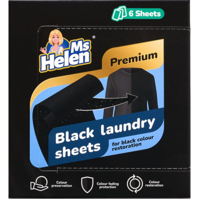 Салфетки для стирки Ms Helen Для обновления черного цвета 6 шт. (4820281850172) Винница - изображение 1