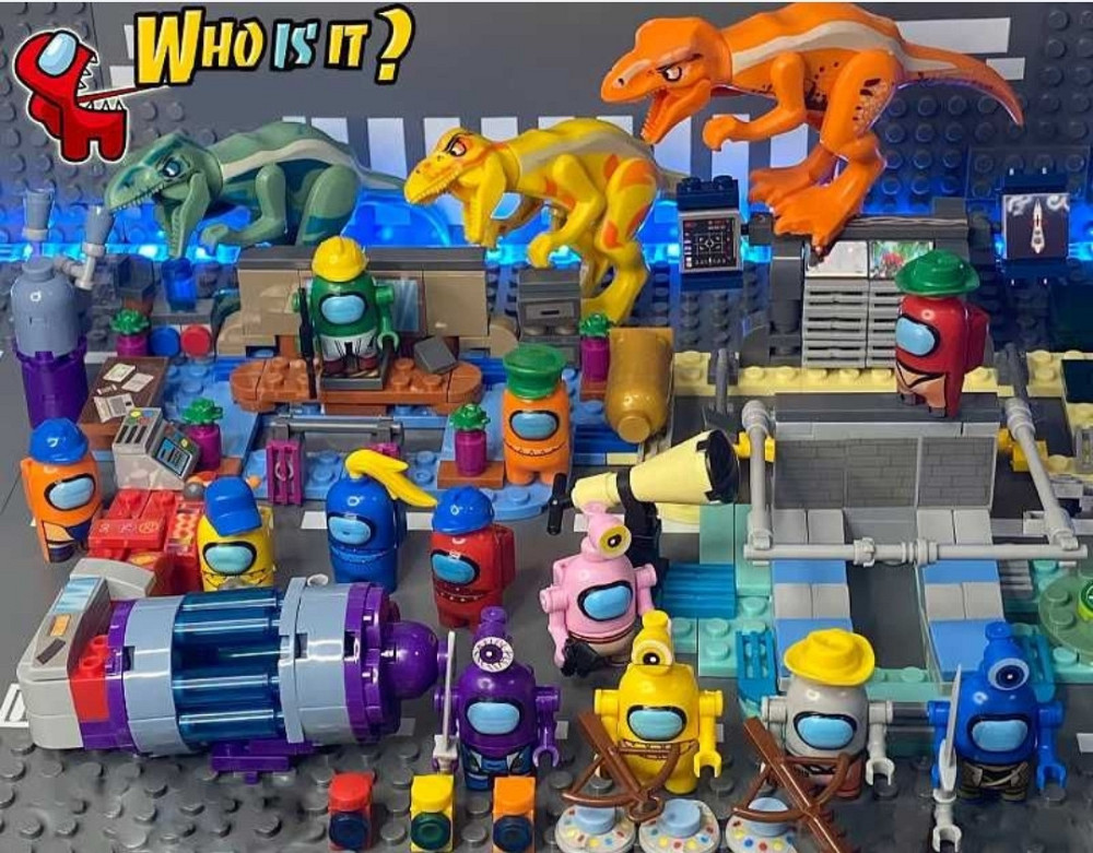Величезний Лего Амонг Ас проти динозаврів, 692 деталі. Київ - фото 1