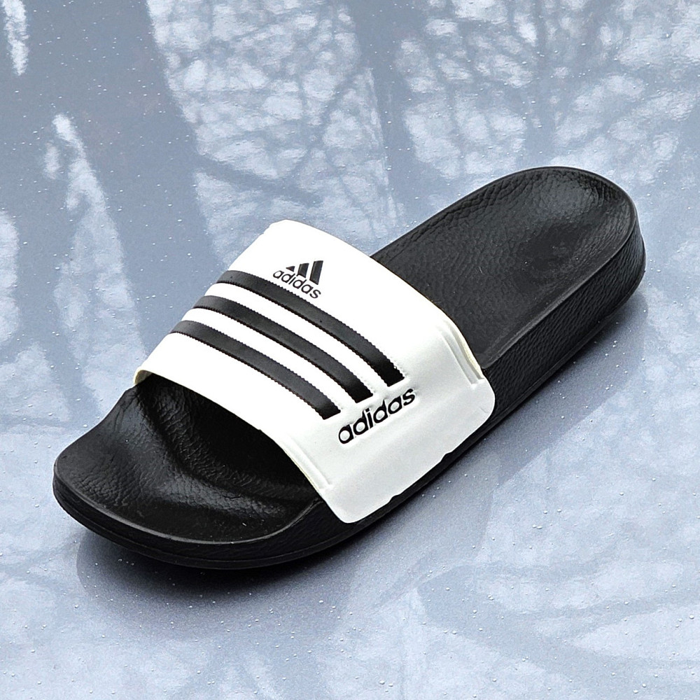 Шльопанці Adidas Чорні Сланці Тапочки Білі Адідас Жіночі (розміри: 38,39,40,41) Дніпро - фото 2