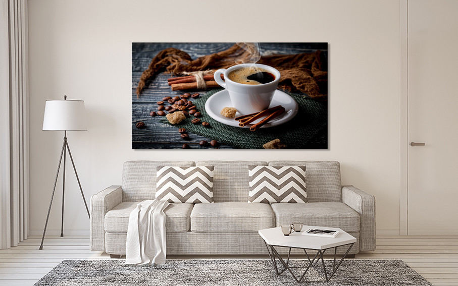 Картина холст в гостиную / спальню   Аромат кави  MLP_352 80x120 см Киев - изображение 2