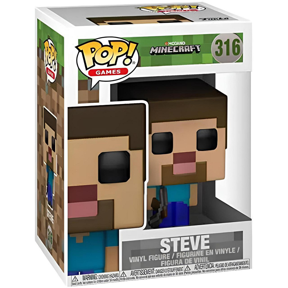 Фигурка Стив. Фанко Поп Майнкрафт. Funko POP Minecraft. Статуэтка Стив (Steve) из игры Майнкрафт 10 см Киев - изображение 3
