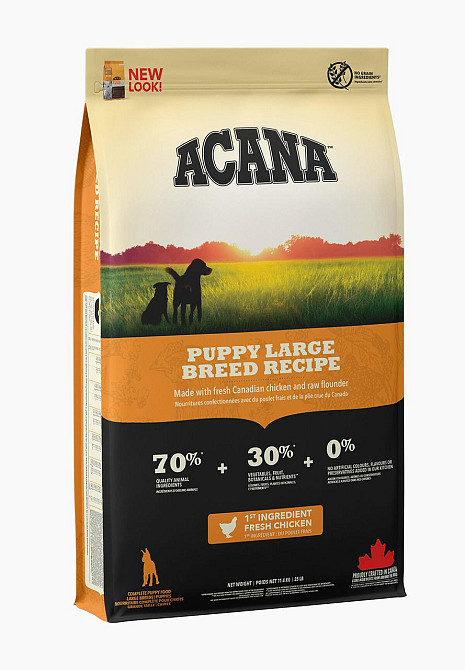 Acana Puppy Large Breed Recipe (Акана Паппи Ладж Брид Рецип) сухой корм для щенков крупных пород 11.4 кг. Запорожье - изображение 1