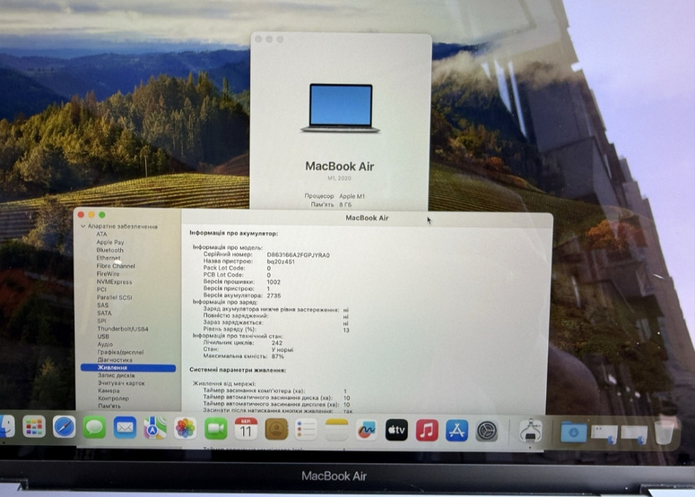 Ноутбук MacBook Air M1 8/256gb Space Gray Киев - изображение 1
