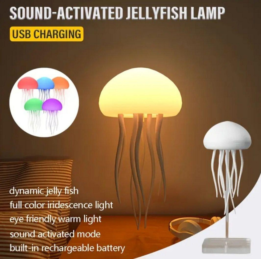Лампа Медуза светодиодная декоративная 86 на 232 мм разноцветный Киев - изображение 6