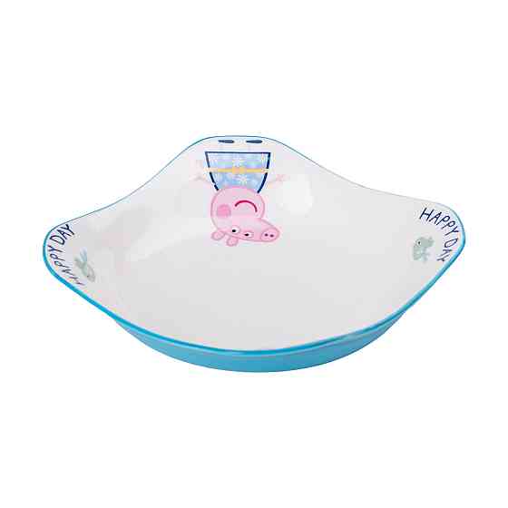 Фарфоровая глубокая квадратная тарелка для детей 350 мл HP-15-16 Киев