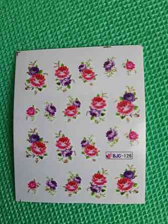 Водные наклейки для ногтей - размер стикера 6*5см, инструкция по применению есть в описании товара Киев