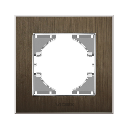 BINERA шоколадний алюміній Рамка горизонтальна 1-а Videx Житомир - фото 2