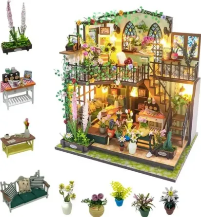 3D Румбокс DIY Darcy Flower House Дом в цветах + Пылезащитный купол M2322Z Киев