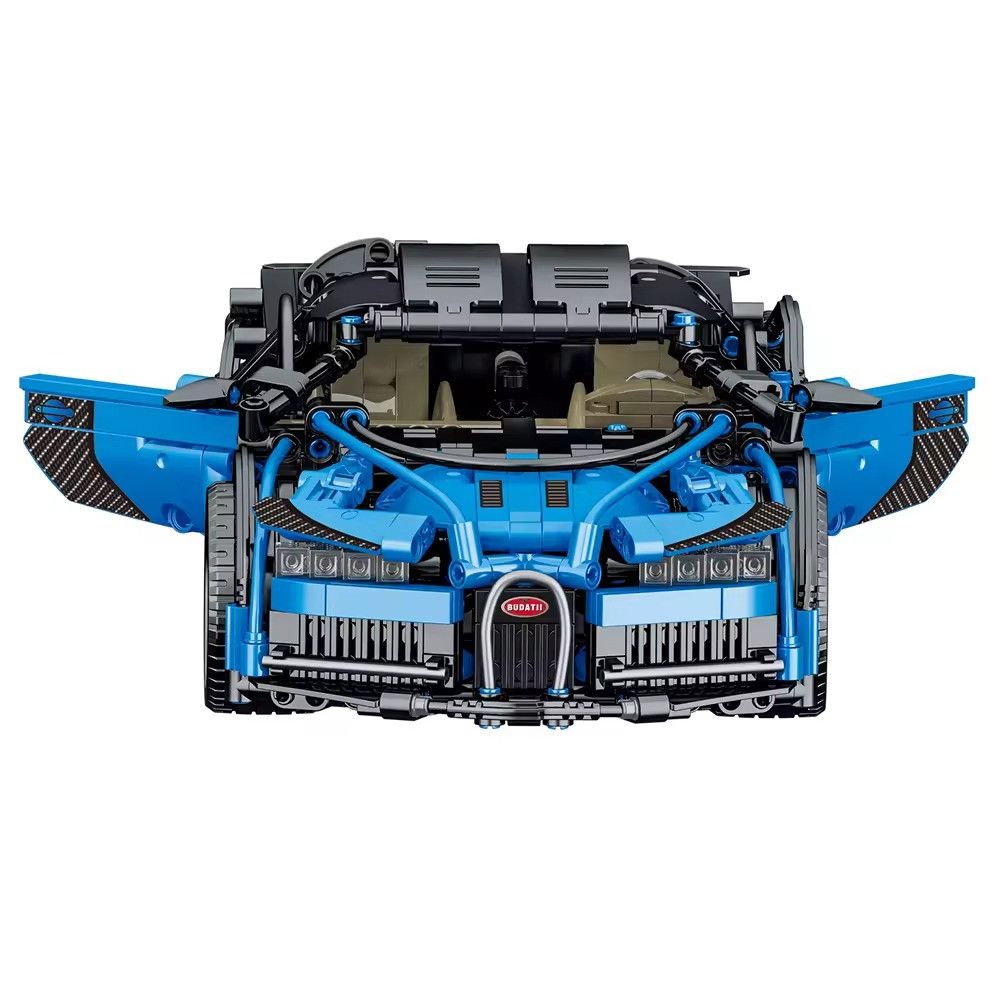 Конструктор детский спортивная машина автомобиль Bugatti на 1225 деталей, синий Каменец-Подольский - изображение 4