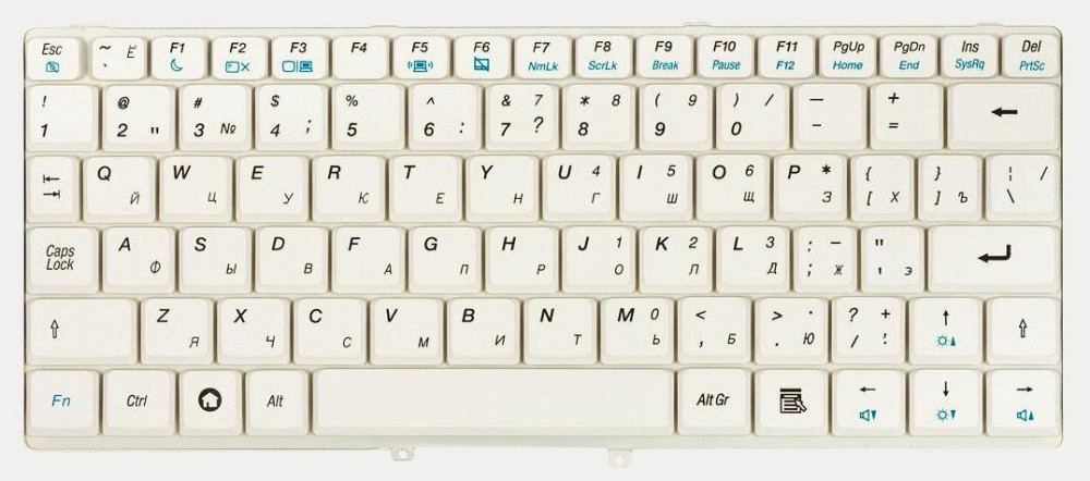 Клавиатура для ноутбука Lenovo IdeaPad (S9, S10) White, RU Вінниця - фото 2