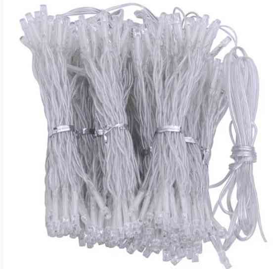 Гірлянда штора завіса Водоспад 3х3 м 280 LED велика лампа 3D (білий шнур, з перехідником) Синя Вінниця