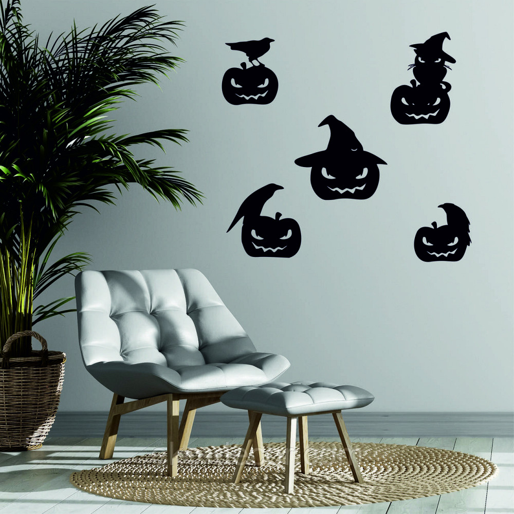 Декоративне настінне Панно «Хеллоуїн — гарбуз», Декор на стіну 70*58 см Київ - фото 6