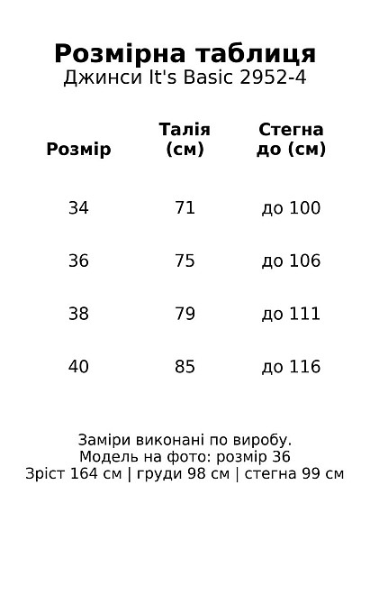 Джинсы женские It’s Basic 2952-4 skater baggy бананы с косыми карманами светло-синие, светло-синий, 40, 40, 85 см, 116 см Киев - изображение 16