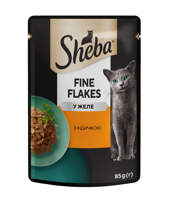Влажный корм Sheba (Шеба) cij POU для взрослых кошек с индейкой в желе 85 г Винница - изображение 1