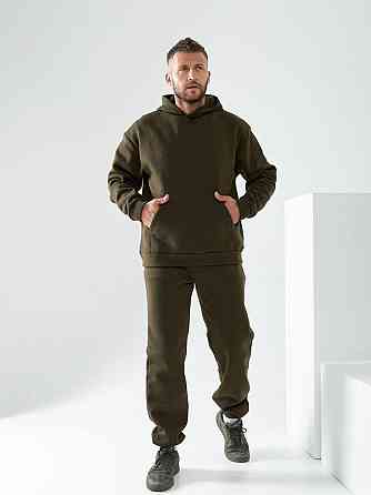 Чоловічий спортивний теплий костюм на флісі Хакі 46/48 Харків