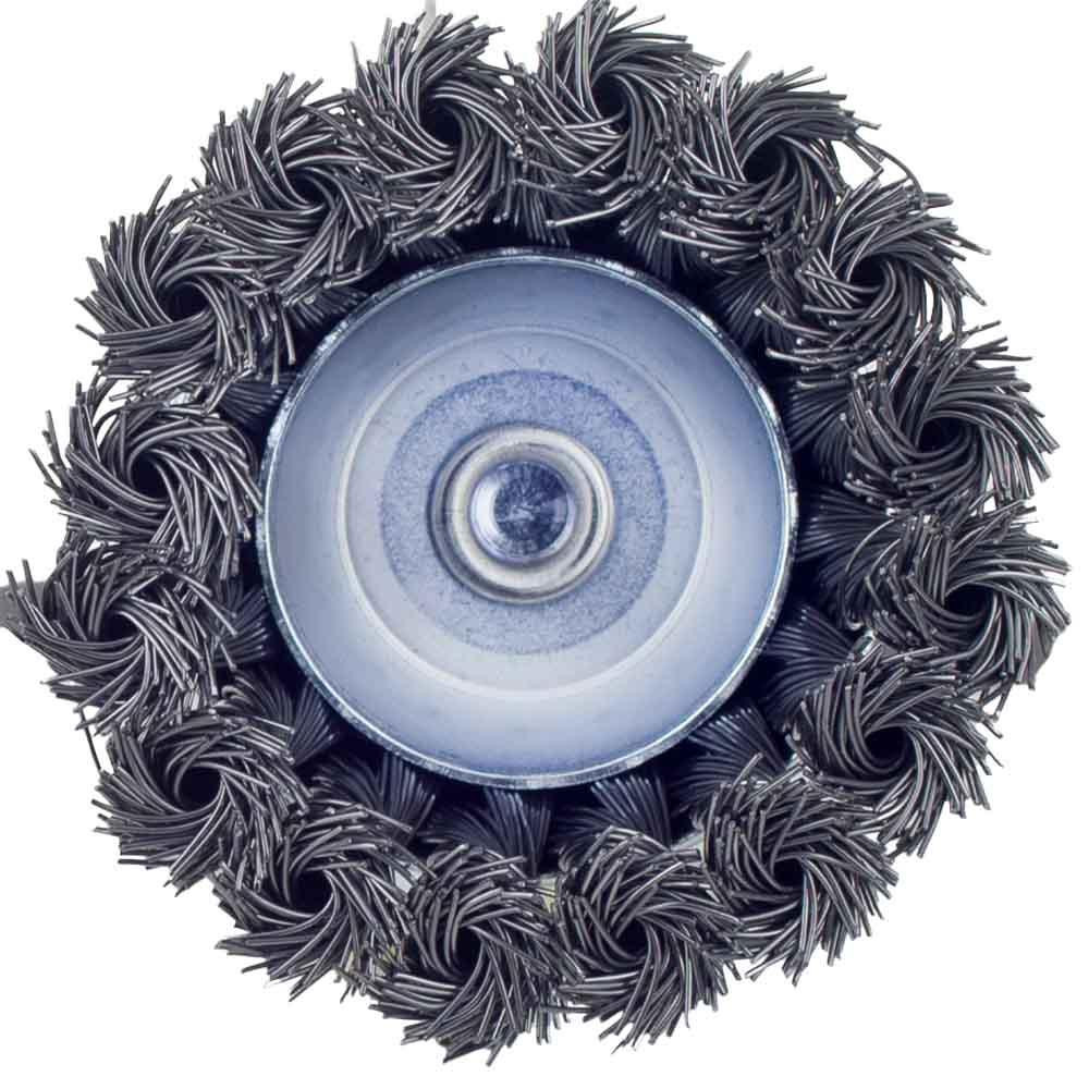 Щетка проволочная чашевидная Ø75мм хвостовик Ø6мм (стальная витая) SIGMA (9028071) Ровно - изображение 3