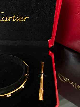 Cartier браслет love з викруткою / лимонне золото AU 750 / Cartier браслет у подарунковій упаковці Одеса