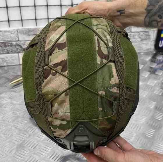 Тактический комплект шлем Fast + кавер + наушники S6 Винница