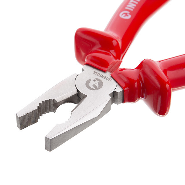 Плоскогубці 200 мм, діелектричні, 1000 В, CrV 6150 INTERTOOL NT-0314 Київ - фото 4