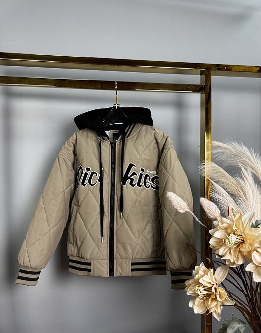 Куртка бомбер  для мальчиков бежевый 122,128,134,140 Николаев - изображение 1