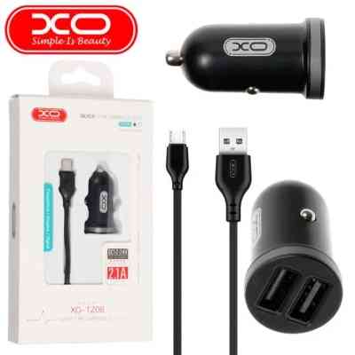 Зарядний пристрій XO 2xUSB 2.1A + cable USB to Micro 5P black (TZ08-M-BK) Вінниця