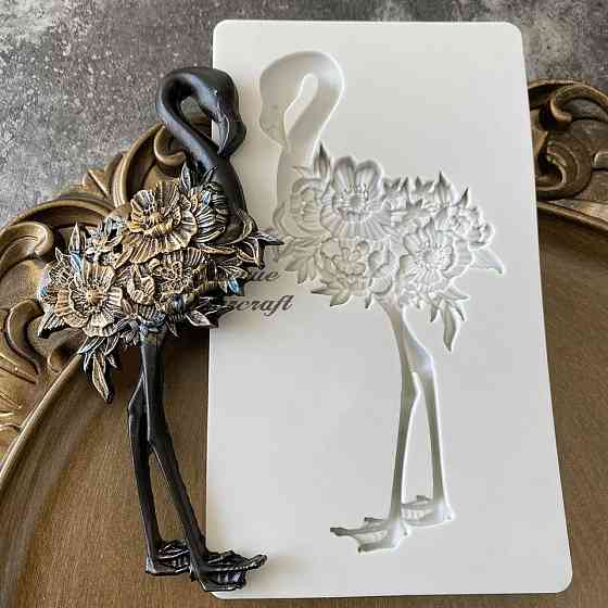 Молд силиконовый Фламинго 130 на 70 мм серый Киев