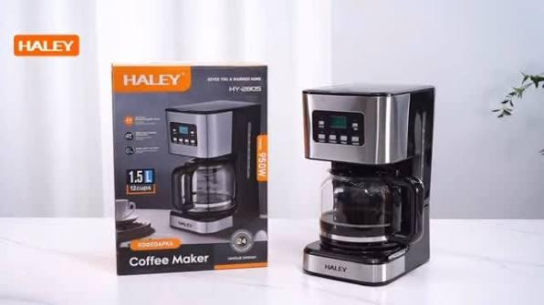 Крапельна кавоварка Haley HY-2805 950Вт 1.5л, електрична кавоварка з скляним конусом для американо та еспресо Одеса - фото 2