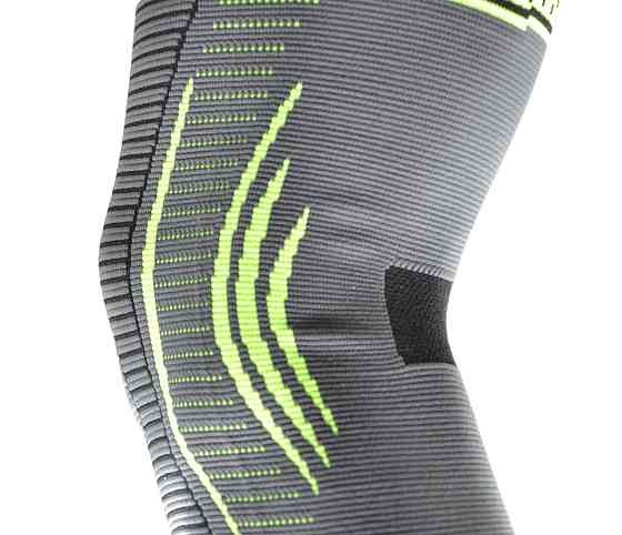 Компресійний наколінник MadMax MFA-284 3D Compressive knee support Dark grey/Neon green (1шт.) L Луцк