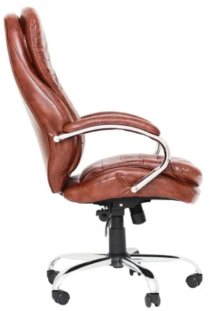 Офісне Крісло Керівника Richman Valencia В Хром М2 AnyFix Коричневий Київ