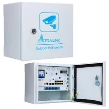 Комутатор Extralink Minos Zewnętrzny switch PoE 8x RJ45 1000Mb/s PoE, 2x SFP, 200W, L2, aktywne chłodzenie Київ - фото 1
