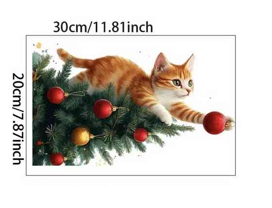 Новорічна наліпка на скло двостороння 