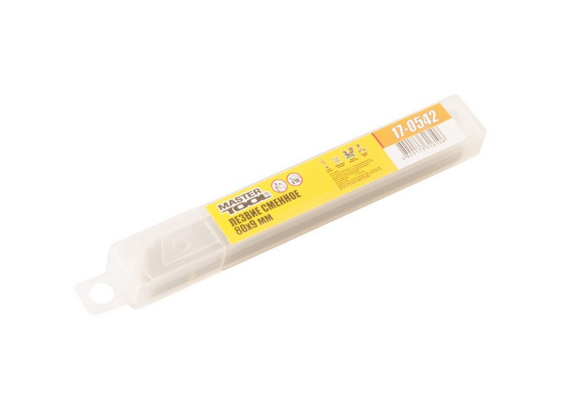 Лезвие MASTERTOOL 9 мм 12 сегментов 10 шт 17-0542 Полтава - изображение 1