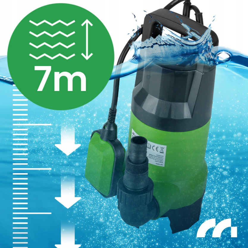 Дренажный насос для грязной и чистой воды MalTec 770Вт 13000л/ч (Польша) Киев - изображение 3