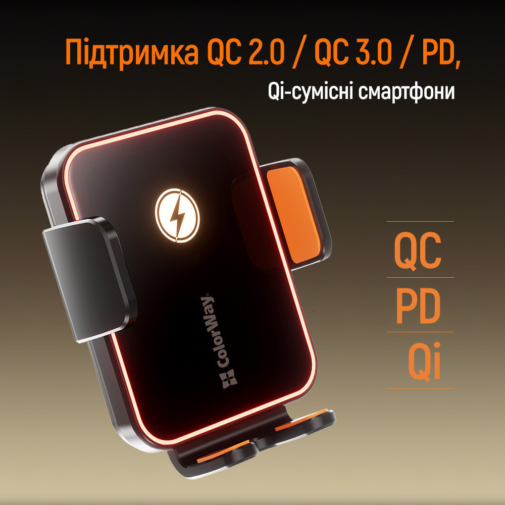Бездротовий зарядний пристрій ColorWay Ultra-mini 15 W Black (CW-CHAW069Q-BK) ( 22169 ) Харьков - изображение 8