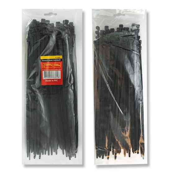 Хомут пластиковий 2,5x200 мм, (100 шт/упак), чорний Мукачево