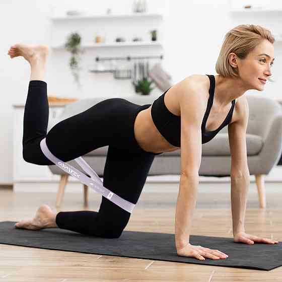 Набор резинок для фитнеса Gymtek 0,5-30кг фиолетовый Киев