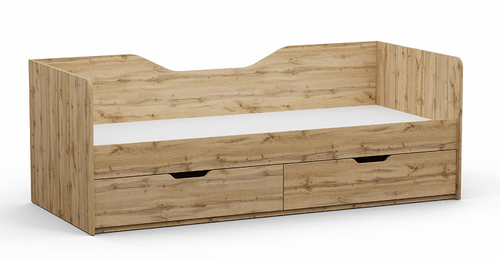 Ліжко односпальне L-3, Дуб Аппалачі, 1932х850х700 Львів - фото 1