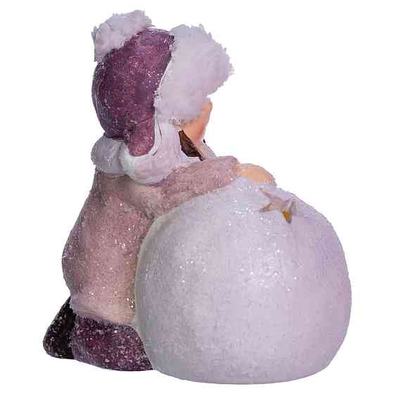 Фигурка Девочка со снежным шаром, подсветка, 12 см Киев