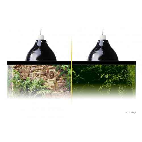 Плафон ExoTerra Glow Light для ламп обігріву в тераріум метал 14 см Київ