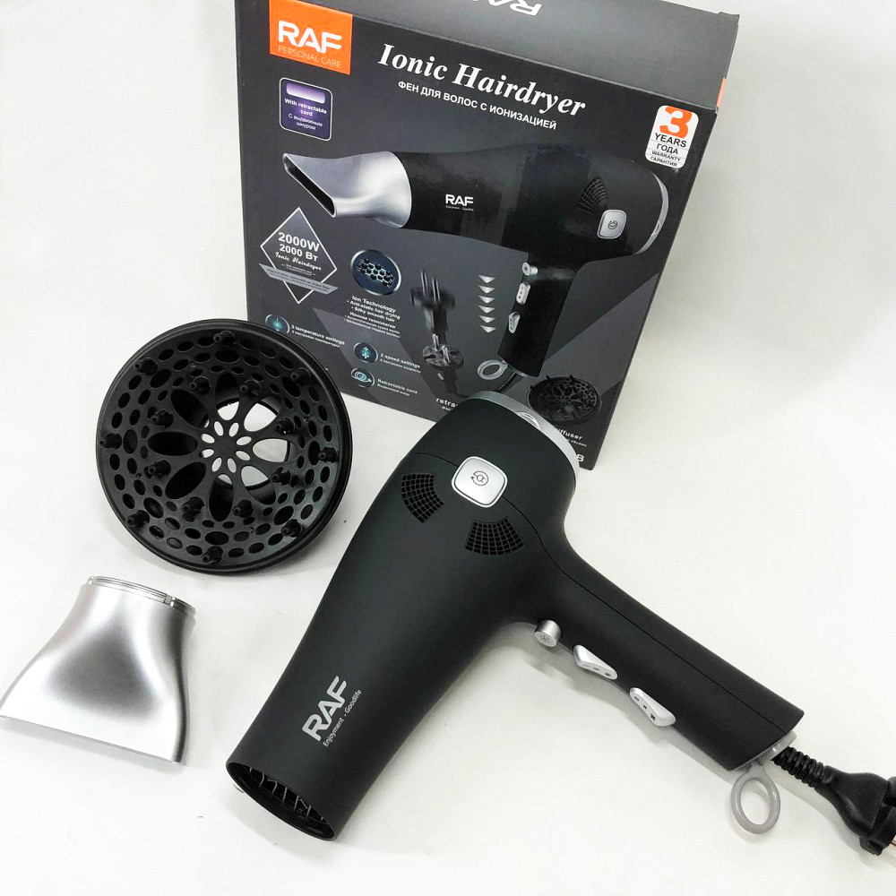 Фен для укладки волос салонный RAF, Хороший электрический фен, Фены для сушки волос TL-39 Львов - изображение 6