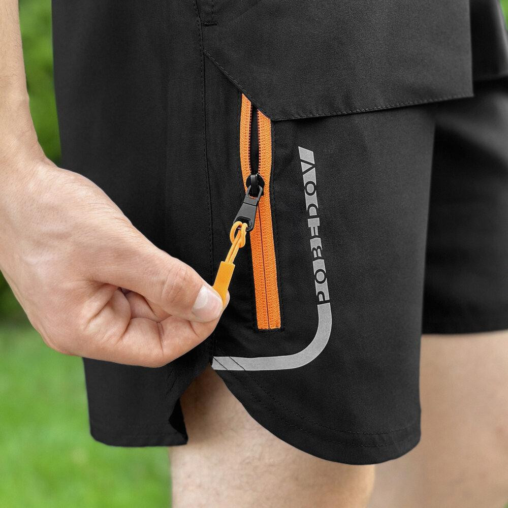 Спортивні чоловічі чорні шорти Pobedov Viter Київ - фото 7